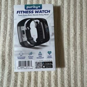 Silver and Black Fitness Watch